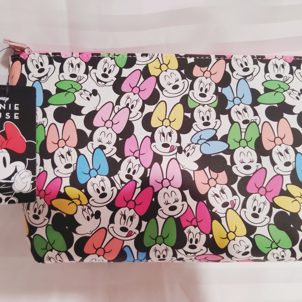 Disney Black and White Minnie Mouse Cosmetic Bag